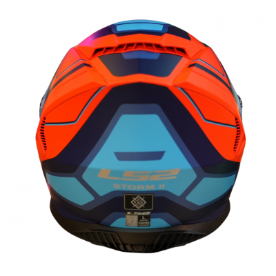 Casco Integral LS2 STORM FASTER Azul Mate-Naranja Fluo FF800 - Tienda Moto  Rider México
